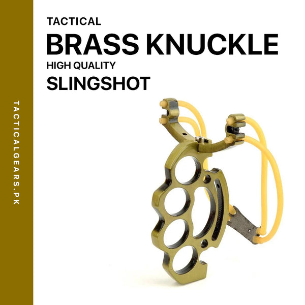 Tactical Brass Knuckle + Slingshot High Quality