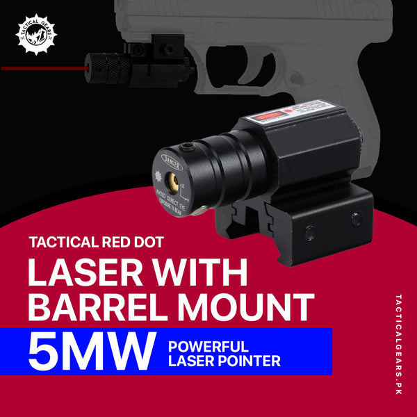 Tactical Red Dot Laser with Barrel Mount (For Pistols)
