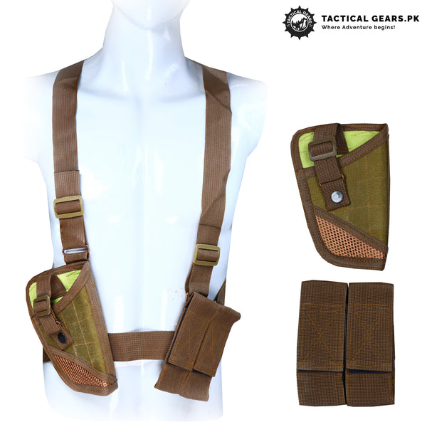 Universal Shoulder Holster with Magazine Pouches Fabric